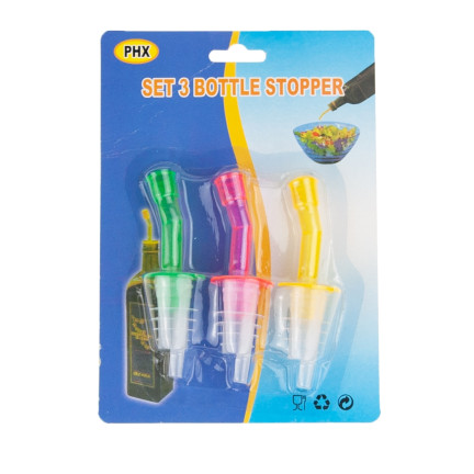 TG56257 NALEWAK DOZOWNIK DO BUTELEK WINA OLEJU ZESTAW 3SZT