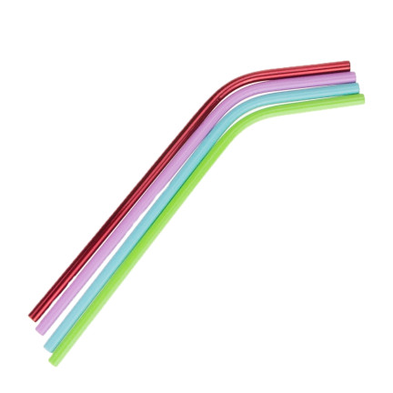 TG56262 SŁOMKI METALOW EKO WIELORAZOWE RURKI KOLOROWE