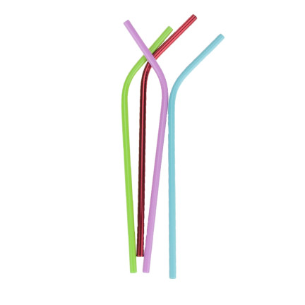 TG56262 SŁOMKI METALOW EKO WIELORAZOWE RURKI KOLOROWE