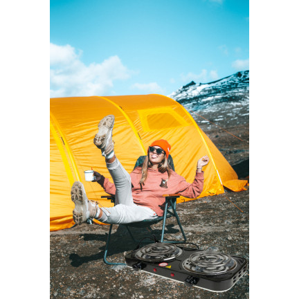 TG56267 KUCHENKA ELEKTRYCZNA DWUPALNIKOWA TURYSTYCZNA  2000w