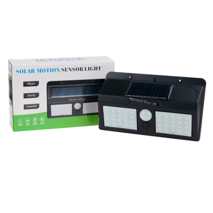 TG56408 HALOGEN PODWÓJNA LAMPA SOLARNA OGRODOWA 40 LED Z CZUJNIKIEM RUCHU