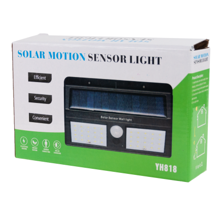 TG56408 HALOGEN PODWÓJNA LAMPA SOLARNA OGRODOWA 40 LED Z CZUJNIKIEM RUCHU