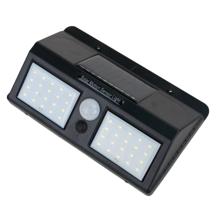 TG56408 HALOGEN PODWÓJNA LAMPA SOLARNA OGRODOWA 40 LED Z CZUJNIKIEM RUCHU