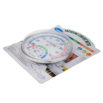 TG56535 DUŻY TERMOMETR HIGROMETR MIERNIK WILGOTNOŚCI ANALOGOWY CZYTELNY DO SZKLARNI