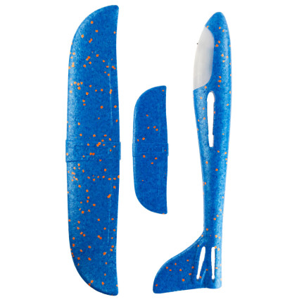 TG56682-1 DUŻY SAMOLOT STYROPIANOWY ZE STYROPIANU 49CM ŚWIECĄCY LED SZYBOWIEC RZUTKA NIEBIESKI