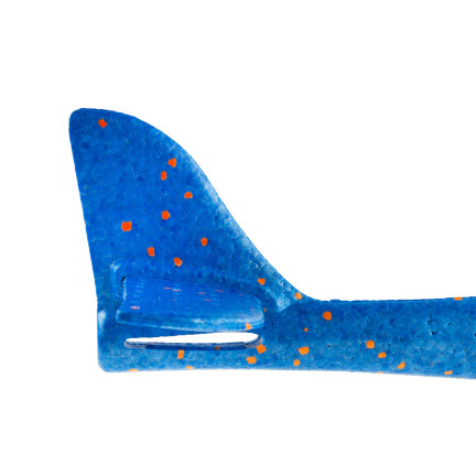 TG56682-1 DUŻY SAMOLOT STYROPIANOWY ZE STYROPIANU 49CM ŚWIECĄCY LED SZYBOWIEC RZUTKA NIEBIESKI