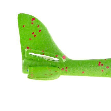 TG56682-2 DUŻY SAMOLOT STYROPIANOWY ZE STYROPIANU 49CM ŚWIECĄCY LED SZYBOWIEC RZUTKA ZIELONY