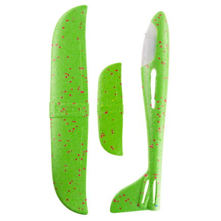 TG56682-2 DUŻY SAMOLOT STYROPIANOWY ZE STYROPIANU 49CM ŚWIECĄCY LED SZYBOWIEC RZUTKA ZIELONY