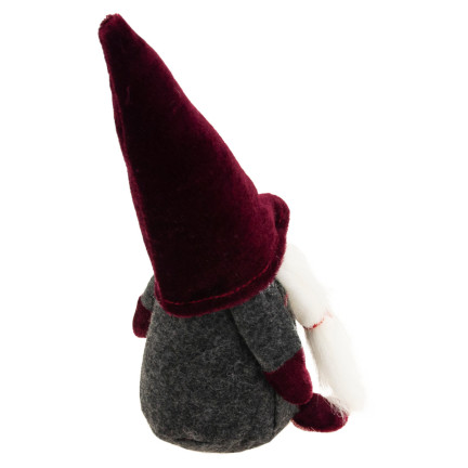 TG58154-1-G Mikołaj Skrzat Krasnal Duży bordowy Gnom pod Choinkę Ozdoba Dekoracja