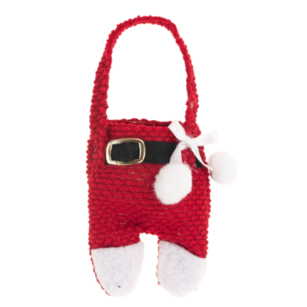 Etui na sztućce, pokrowiec świąteczny, dekoracja stołu, ubranko Mikołaja, czerwone, zestaw 6szt.