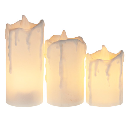 TG59562 ŚWIECZKI LED ZESTAW 3SZT. WKŁAD DO ZNICZA JAK WOSK