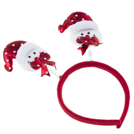 TG59748 OPASKA NA GŁOWĘ Z BAŁWANKAMI ŚWIĄTECZNA SESJA MIKOŁAJKI BAŁWANEK NA Święta