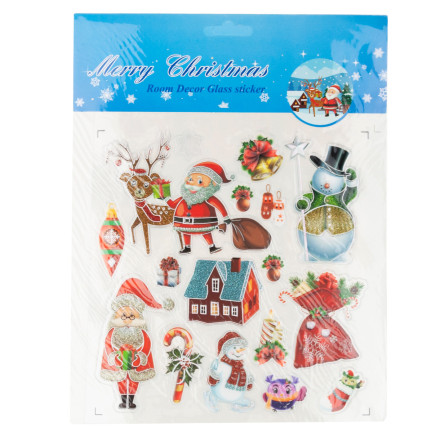 Naklejki świąteczne, ozdoby bożonarodzeniowe, na prezenty, okno, mix wzorów, arkusz