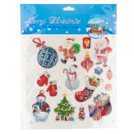 Naklejki świąteczne, ozdoby bożonarodzeniowe, na prezenty, okno, mix wzorów, arkusz