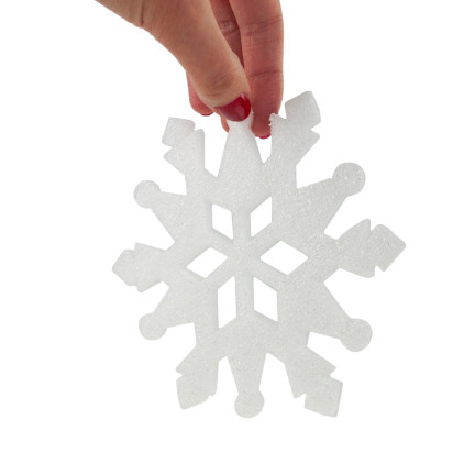 TG59844 ŚNIEŻYNKA bombka BROKATOWA DEKORACJA NA OKNO CHOINKĘ OZDOBA ŚWIĄTECZNA 6SZT