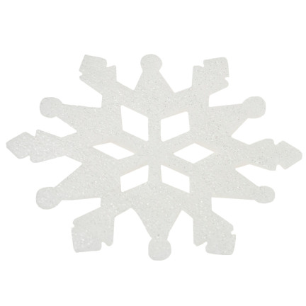 TG59844 ŚNIEŻYNKA bombka BROKATOWA DEKORACJA NA OKNO CHOINKĘ OZDOBA ŚWIĄTECZNA 6SZT