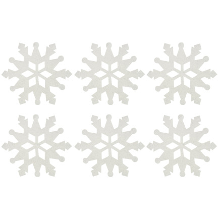 TG59844 ŚNIEŻYNKA bombka BROKATOWA DEKORACJA NA OKNO CHOINKĘ OZDOBA ŚWIĄTECZNA 6SZT