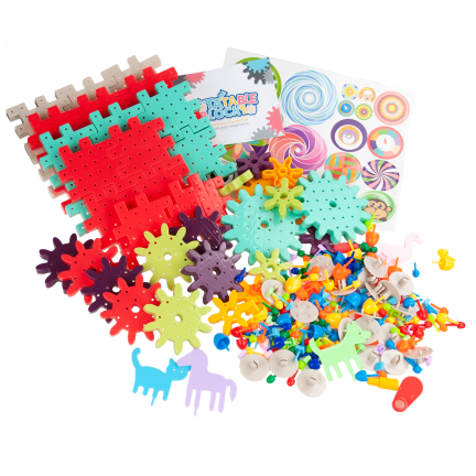 TG59945 ZESTAW KLOCKI KONSTRUKCYJNE RUCHOME ZĘBATKI 268 ELEMENTÓW EDUKACYJNE