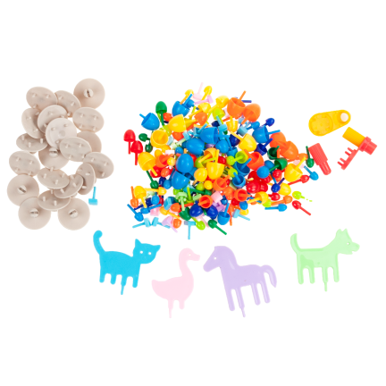 TG59945 ZESTAW KLOCKI KONSTRUKCYJNE RUCHOME ZĘBATKI 268 ELEMENTÓW EDUKACYJNE