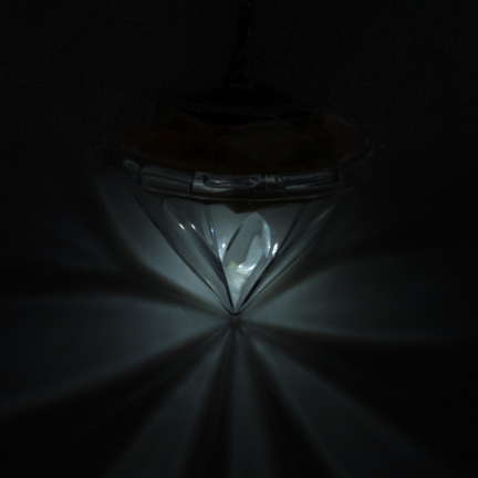 TG60449 DIAMENTOWE LAMPKI SOLARNE OGRODOWE DEKORACYJNE DIAMENTY ZESTAW 4SZT wiszące