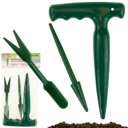 TG60501 ZESTAW DO PIKOWANIA SADZENIA WIDEŁKI PIKOWNIK DO ROŚLIN KOŁEK OGRODNICZY