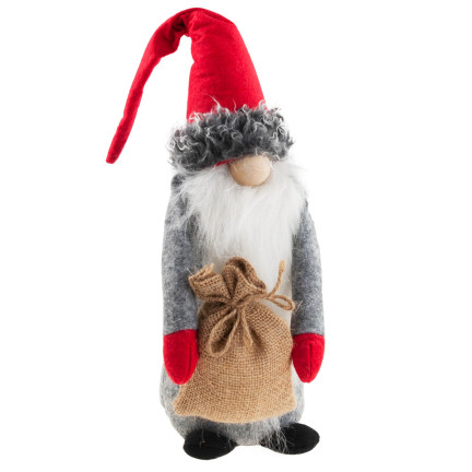 TG63073 Mikołaj Skrzat broda Krasnal Duży 35cm Gnom pod Choinkę Ozdoba Dekoracja