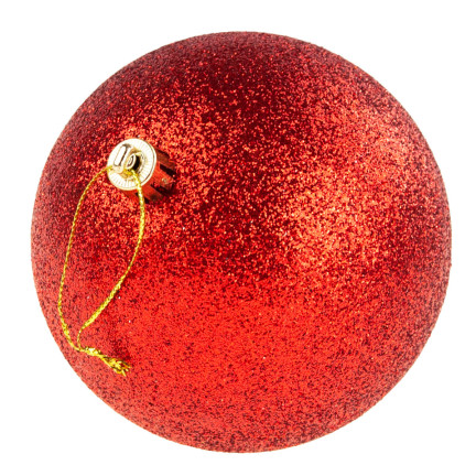 TG63172-3 BOMBKI CZERWONE ZESTAW BOMBEK CHOINKOWYCH 6cm 6SZT NIETŁUKĄCE BOMBKA NA CHOINKĘ