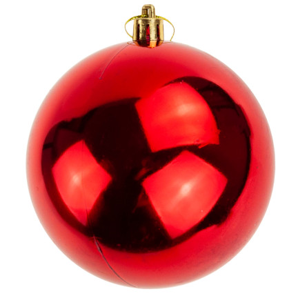 TG63172-3 BOMBKI CZERWONE ZESTAW BOMBEK CHOINKOWYCH 6cm 6SZT NIETŁUKĄCE BOMBKA NA CHOINKĘ