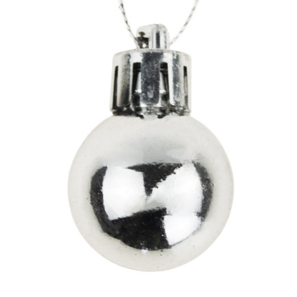 TG63160-1 BOMBKI CHOINKOWE SREBRNE NA CHOINKĘ STROIK BOMBKA 8SZT 2CM NIETŁUKĄCE ZESTA