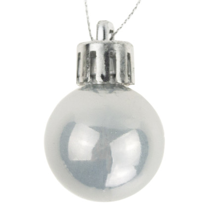 TG63160-1 BOMBKI CHOINKOWE SREBRNE NA CHOINKĘ STROIK BOMBKA 8SZT 2CM NIETŁUKĄCE ZESTA