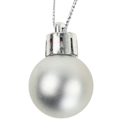 TG63160-1 BOMBKI CHOINKOWE SREBRNE NA CHOINKĘ STROIK BOMBKA 8SZT 2CM NIETŁUKĄCE ZESTA