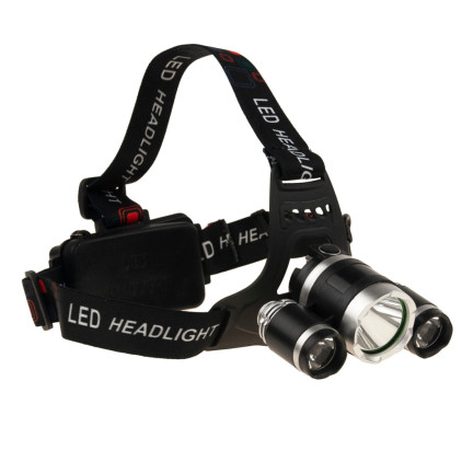 TG63200 LATARKA CZOŁOWA LED ZOOM CREE XML T6 CZOŁÓWKA MOC 2 akumulatory + 2 ładowarki