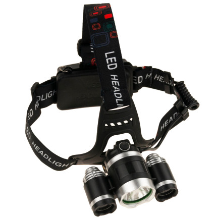 TG63200 LATARKA CZOŁOWA LED ZOOM CREE XML T6 CZOŁÓWKA MOC 2 akumulatory + 2 ładowarki