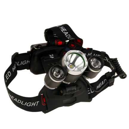 TG63200 LATARKA CZOŁOWA LED ZOOM CREE XML T6 CZOŁÓWKA MOC 2 akumulatory + 2 ładowarki