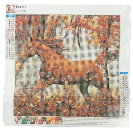 TG64203-15 HAFT DIAMENTOWY KOŃ MALOWANIE DIAMENTAMI 3D