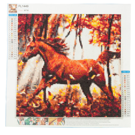 TG64203-15 HAFT DIAMENTOWY KOŃ MALOWANIE DIAMENTAMI 3D