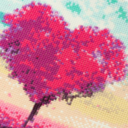 TG64203-2 HAFT DIAMENTOWY MALOWANIE 3D DIAMENTAMI SERCE MOZAIKA DIAMOND PAINTING LOVE