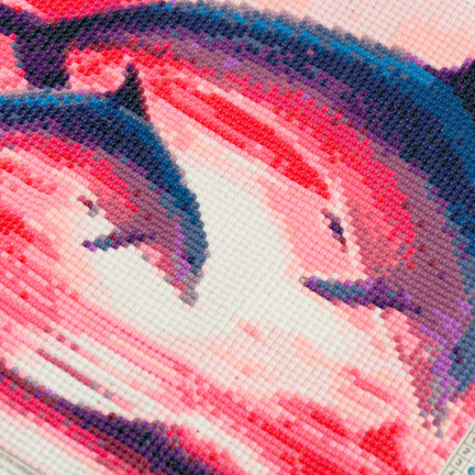 TG64203-7 HAFT DIAMENTOWY MALOWANIE DIAMENTAMI 3D DELFINY