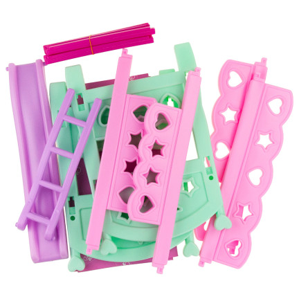 TG64205 ŁÓŻECZKO PIĘTROWE DLA LALEK DRABINKA ŚLIZGAWKA ZABAWKOWE PODWÓJNE BLIŹNIAKI