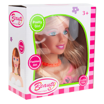 TG64209 GŁOWA LALKI DO STYLIZACJI FRYZUR WŁOSÓW CZESANIA MALOWANIA korpus Lalka