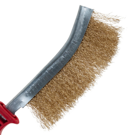 TG64418 SZCZOTKA DRUCIANA MOSIĘŻNA DO CZYSZCZENIA FELG RĘCZNA Z UCHWYTEM MOCNA