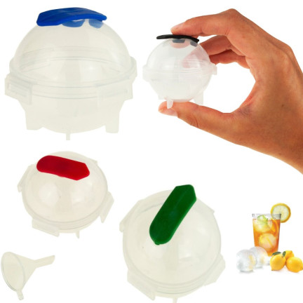 TG64476 FORMA DO LODU KULE LODOWE KULA FOREMKA 4 SZTUKI DO DRINKÓW DUŻE