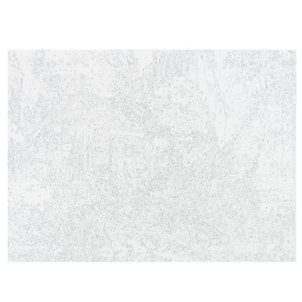 TG64616-3 OBRAZ DO MALOWANIA PO NUMERACH BEZ RAMY 30x40 WIEJSKI DOMEK