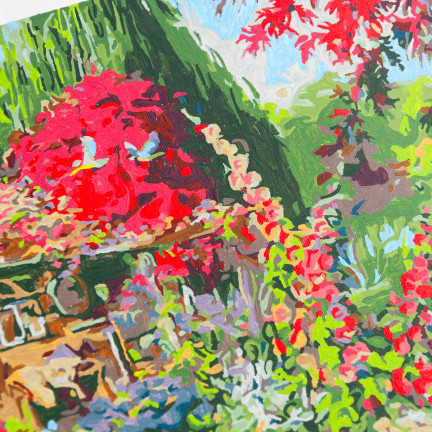 TG64616-3 OBRAZ DO MALOWANIA PO NUMERACH BEZ RAMY 30x40 WIEJSKI DOMEK