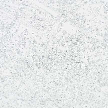 TG64616-3 OBRAZ DO MALOWANIA PO NUMERACH BEZ RAMY 30x40 WIEJSKI DOMEK