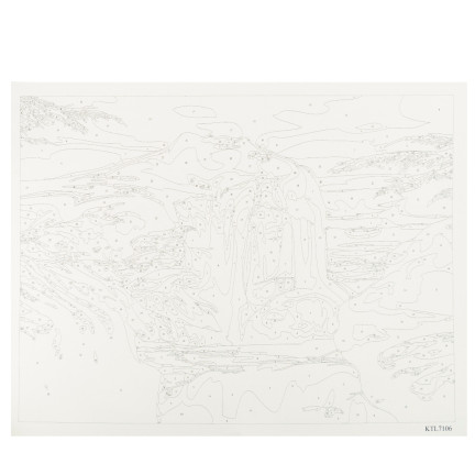 TG64616-4 OBRAZ DO MALOWANIA PO NUMERACH BEZ RAMY 30x40 MITYCZNY WODOSPAD