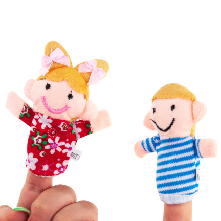 TG64628 PACYNKI PLUSZOWE PALCZATKI 6SZT. RODZINA TEATRZYK ZESTAW KUKIEŁEK NA PALCE