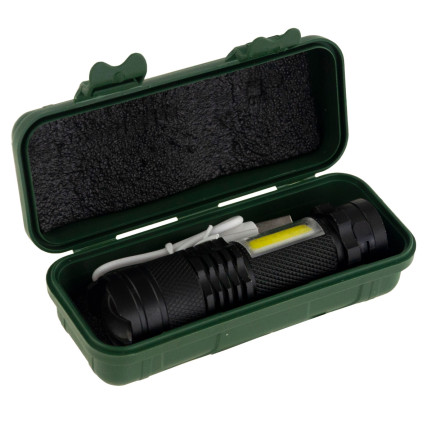 TG64636 LATARKA TAKTYCZNA LED ZOOM CREE DIODA Q5 z USB + etui