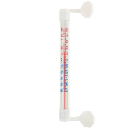 TG64645 TERMOMETR ZAOKIENNY ZEWNĘTRZNY BIAŁY PRZYKLEJANY