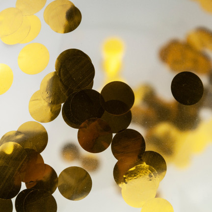 TG66226-1 BALONY ZE ZŁOTYM KONFETTI 100SZT PRZEZROCZYSTE URODZINY ŚLUB WESELE